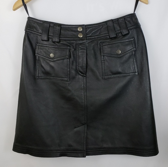 INC International Concepts Dresses & Skirts - INC Black Leather Miniskirt Size 8